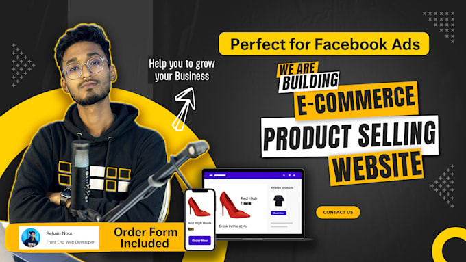 build e commerce website product selling landing page website