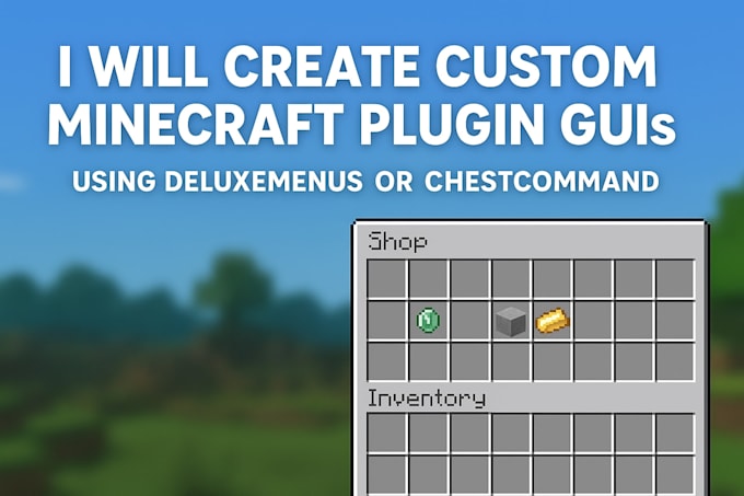 create minecraft gui using deluxemenus or chestcommands