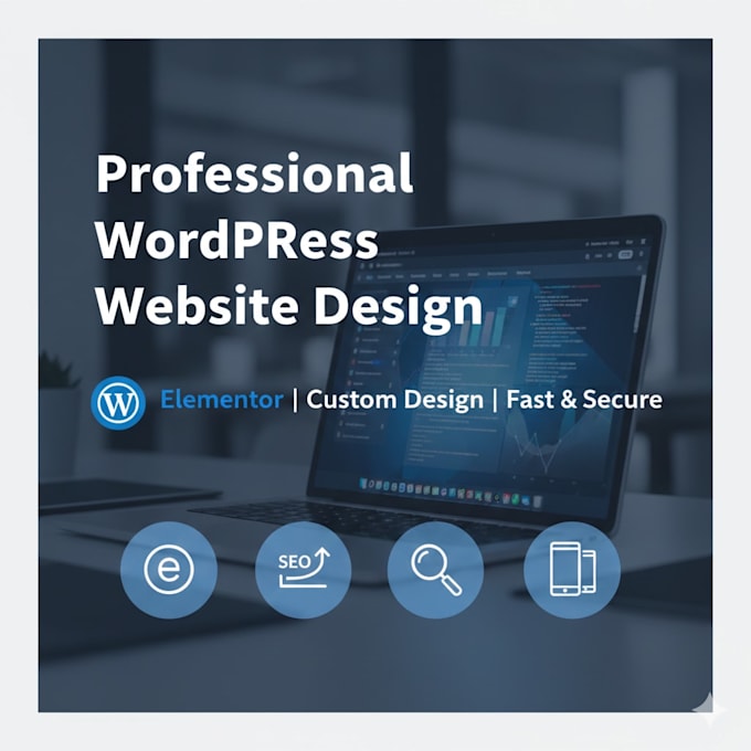 create a professional wordpress website with elementor or custom design