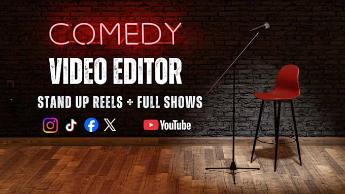 professionally edit stand up comedy clips, reels and long performances