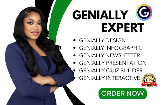 create genially course presentation, instructional designs and tests