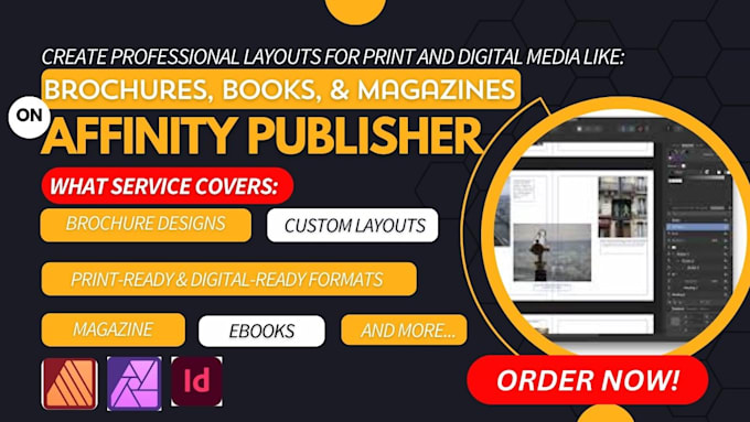 Gestire progetto affinity publisher, progettare layout, ebook, brochure ...