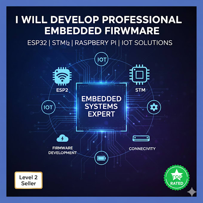 develop professional esp32, stm32 firmware and iot solutions