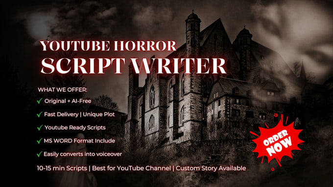 write youtube scripts and horror stories for your channel