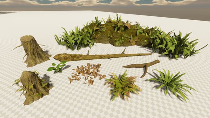 create optimized game ready 3d trees or foliage on speedtree