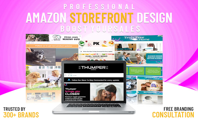 design eye catching amazon store and storefront