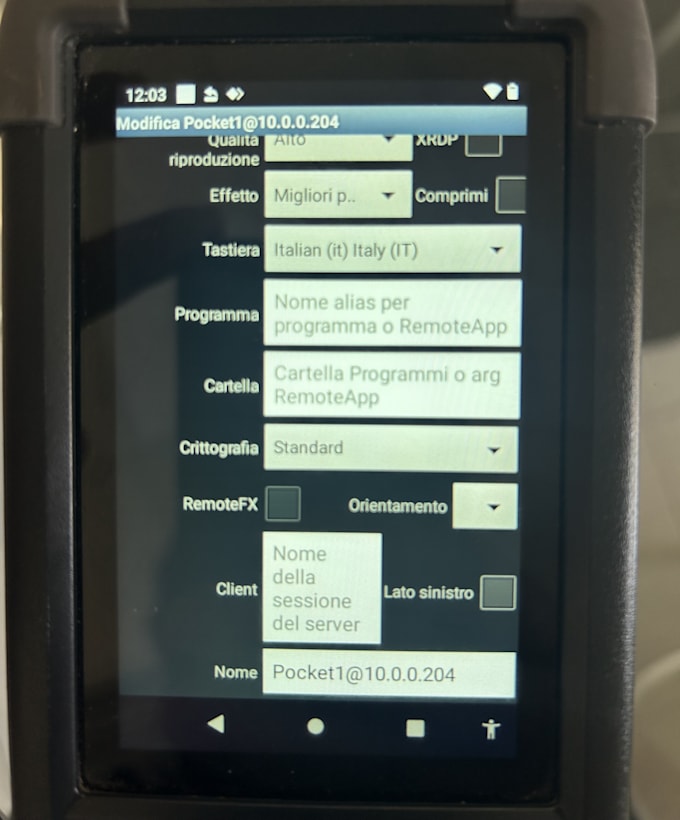 configure handheld terminals and fix barcode scanning issues