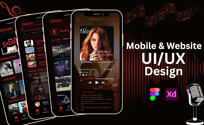 design a modern UI UX mobile application