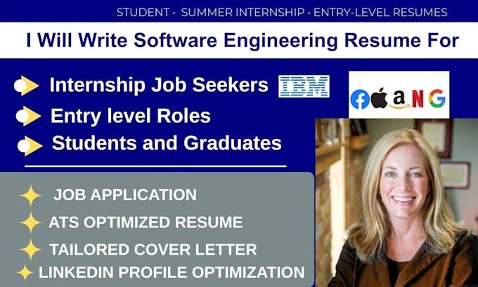 write software engineering internship resumes for students and entry level roles