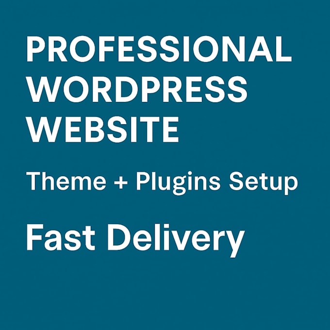 create a professional wordpress website, install theme and full setup