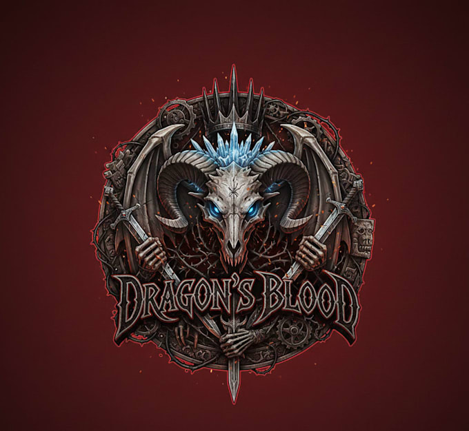 create an epic fantasy metal logo