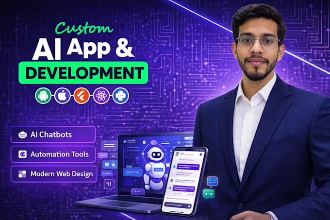 do ai app and website development ai chatbot social media email automation