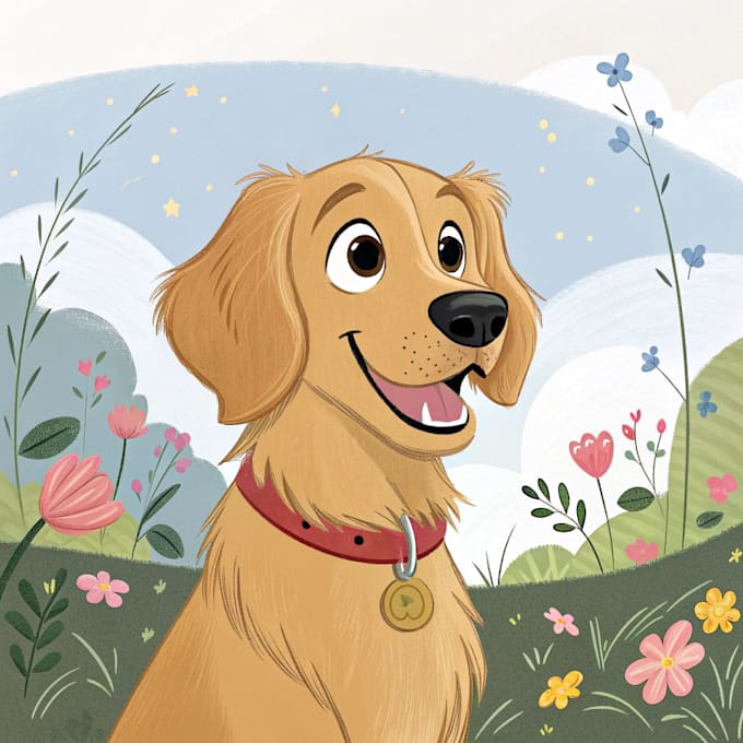 draw pet portrait with disney style
