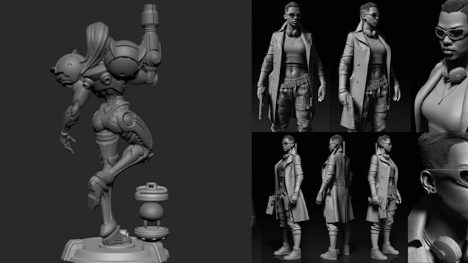 sculpt 3d character, creature or model for games and animations