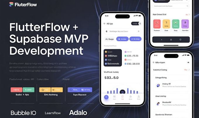 Create flutterflow supabase ai app mvp development mobile app web app ...