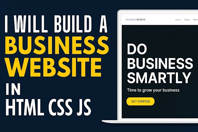 build a business website in HTML CSS js