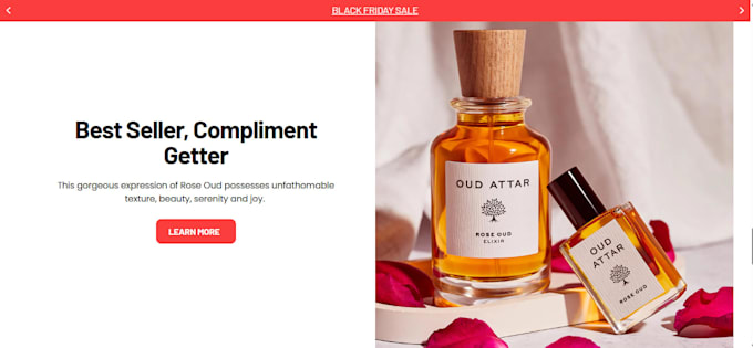 create perfume ecommerce website fragrant store oud cologne perfume website