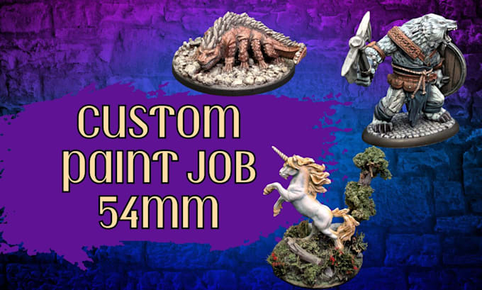 paint 54mm fantasy miniatures