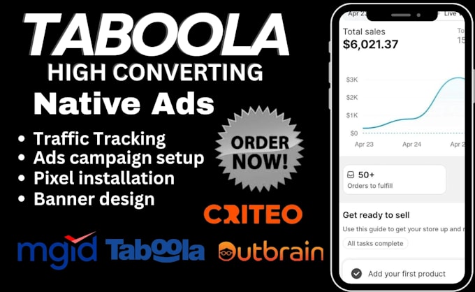 setup taboola ads outbrain ads, criteo mgid native ads taboola