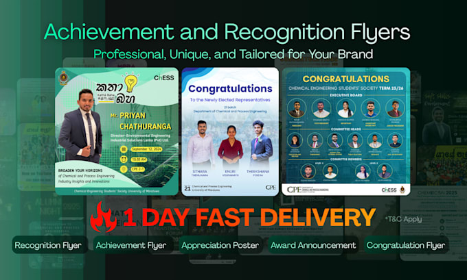 design flyers for events or achievements