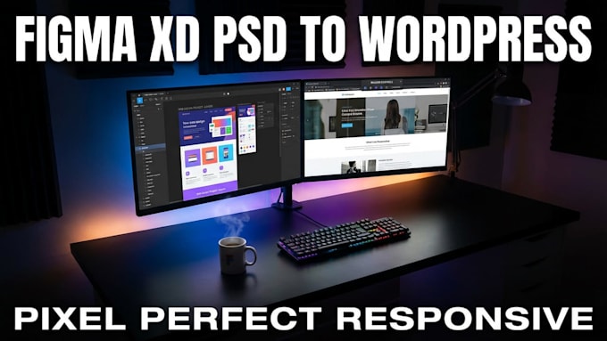 convert figma to wordpress, xd or psd to elementor pixel perfect website