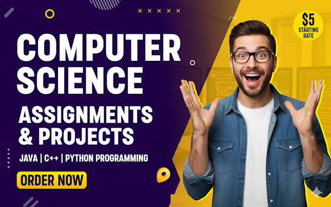 do computer science assigned, java, cpp, python programming projects