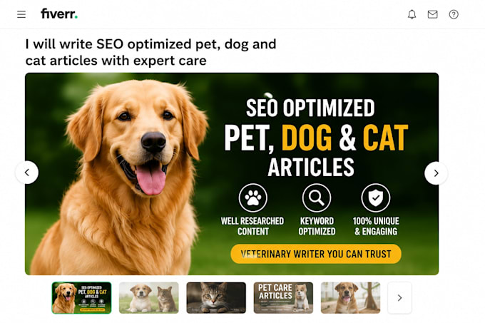 seo optimized pet dog and cat articles professionally