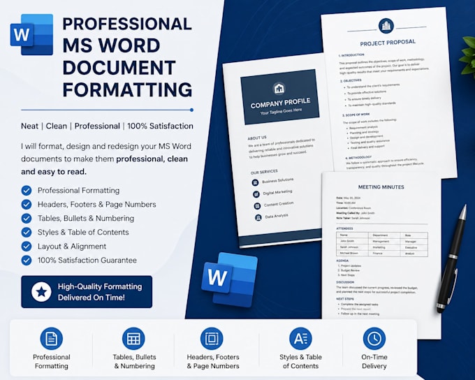 professionally format and redesign your word document