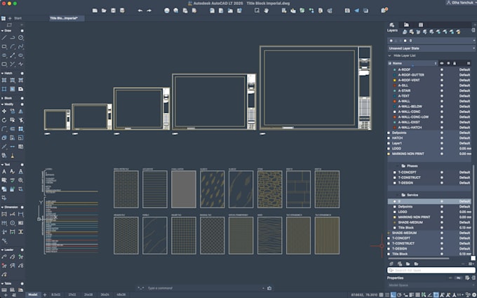 set up an autocad drawing template