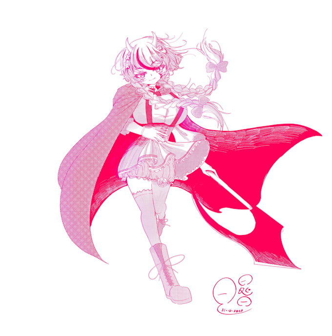 stylish monochrome anime character illustrations