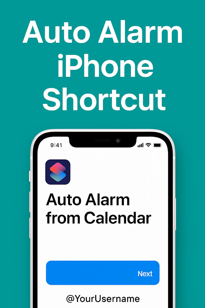 create a shortcut to create automated alarms reading calendars