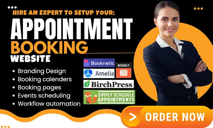 design wordpress appointment booking calender amelia bookly birchpress booknetic