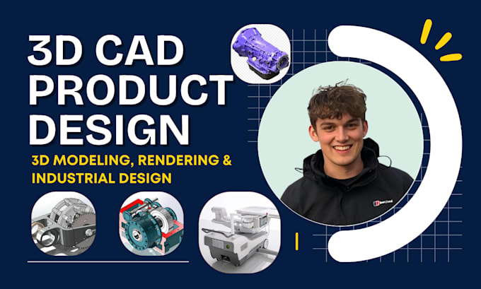 Do product design 3d cad modeling solidworks, 3d product rendering 3d ...