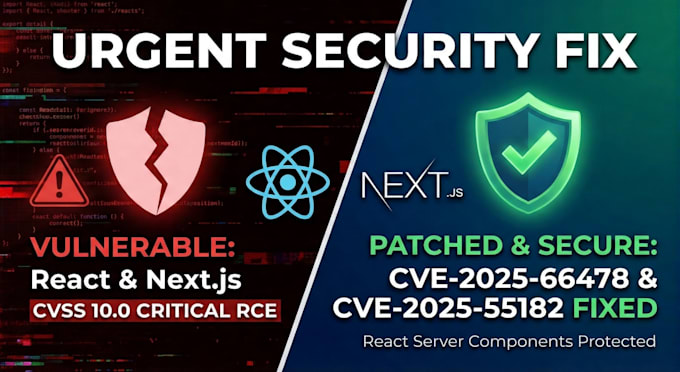 fix the critical security vulnerability in nextjs and react