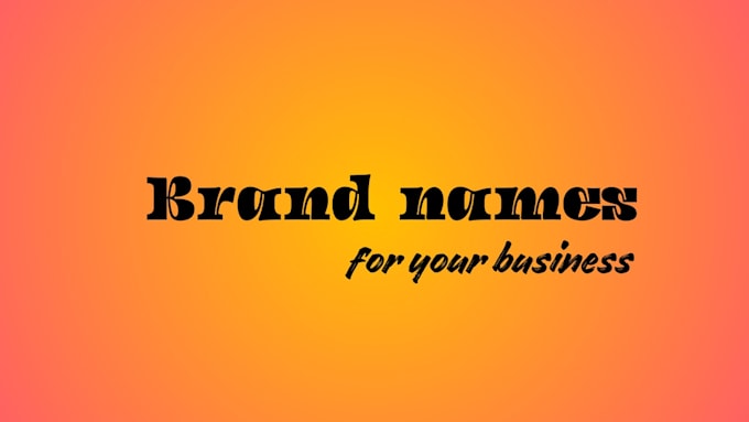 create catchy brand name for your business