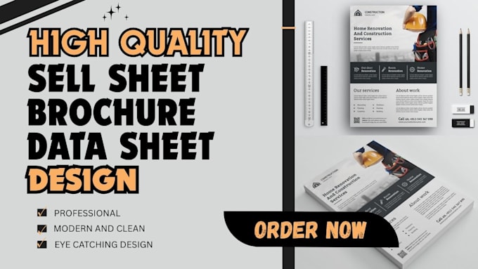 create custom product sell sheet and data sheets for your business