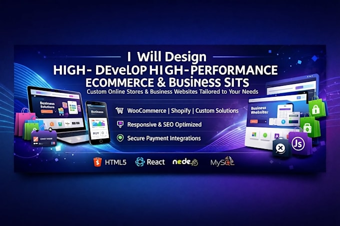 design and develop high performance ecommerce and business sites