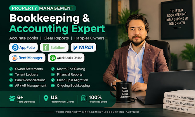 handle real estate bookkeeping in buildium and appfolio