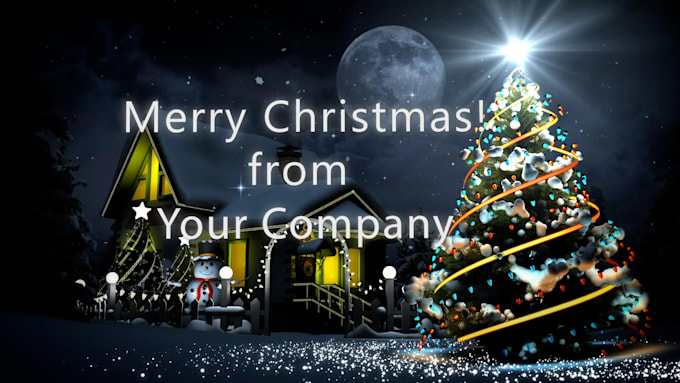 create happy christmas greetings intro video