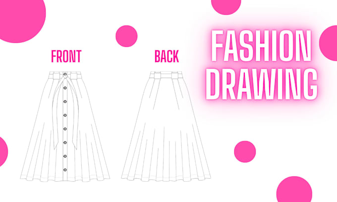 create technical flat drawings for fashion design