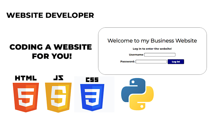 create a website for you in HTML, CSS, js and python