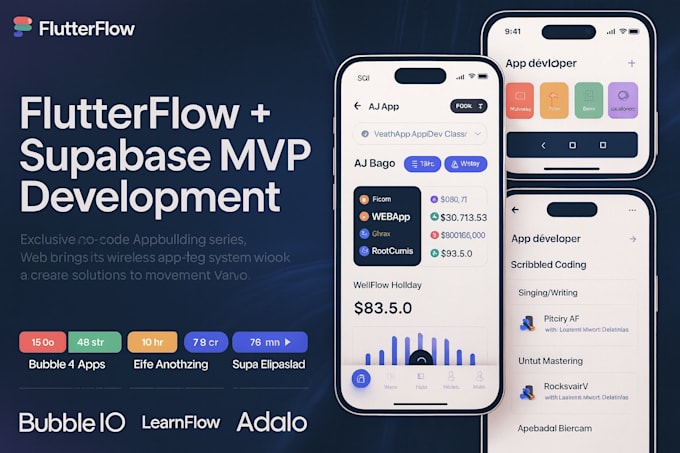 Create flutterflow supabase ai app mvp development mobile app webapp ...