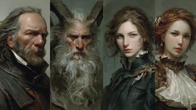 paint realistic or fantasy character art