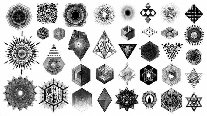 create unique custom geometric tattoo design