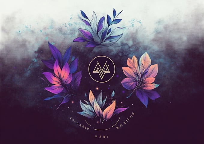 create mystic floral emblem with symbolic detailing