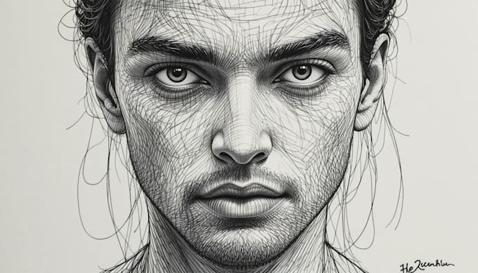 create pen and ink portrait drawings and realistic