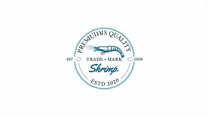 design high quality shrimp seafood logo