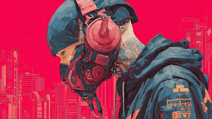 create art in cyberpunk style
