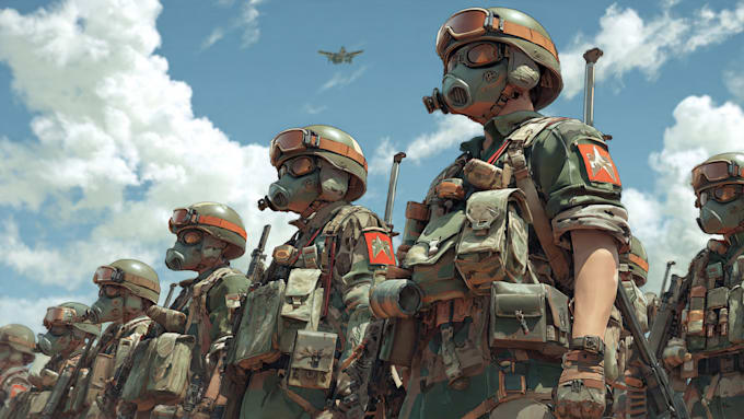 create military themed illustration for you