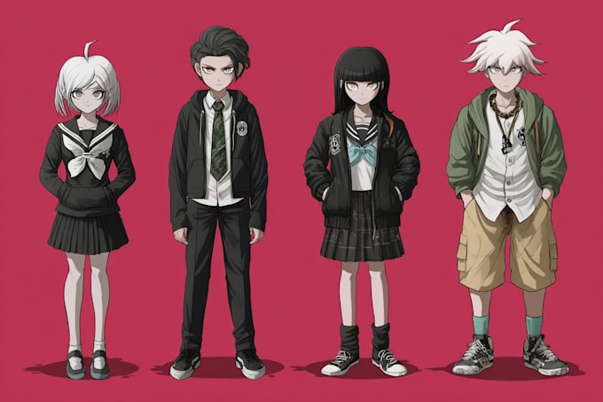 do a danganronpa or custom cartoon anime character